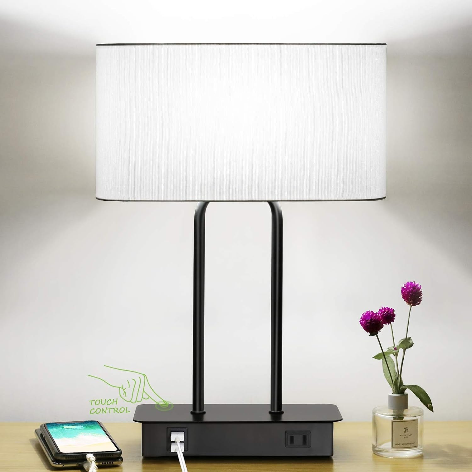 bedside-touch-control-table-lamp-3-way-dimmable-modern-nightstand-lamp-dual-usb-charging-ports-1-ac-outlet-white-fabric-shade-desk-lamp-for-bedroom-living-room-office-with-5000k-led-bulb