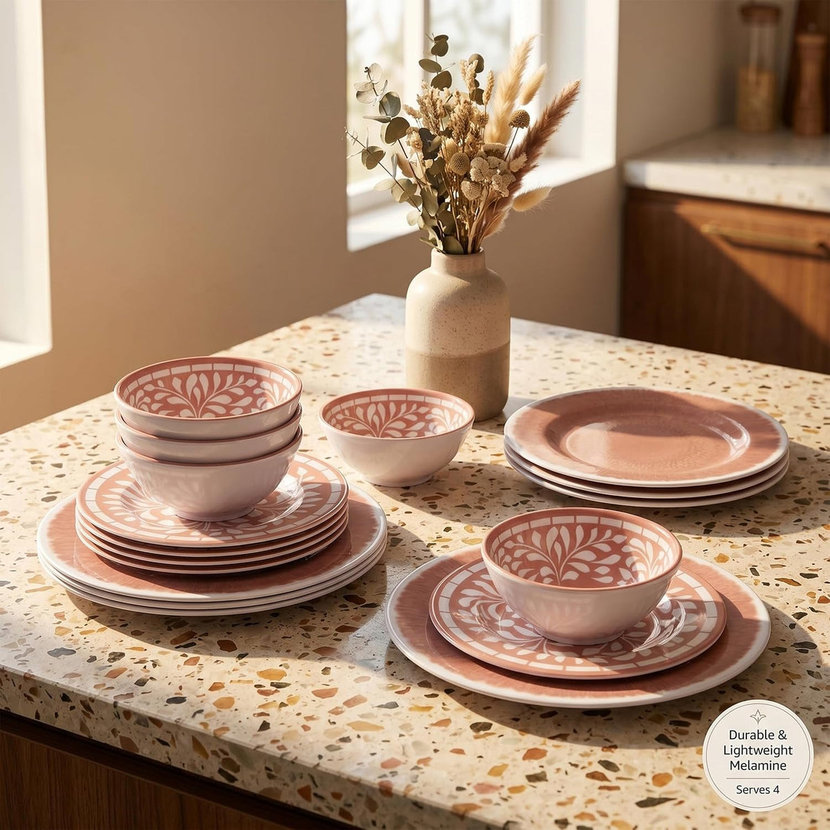 melamine-dinnerware-sets-12-pcs-plates-and-bowls-set-light-pink