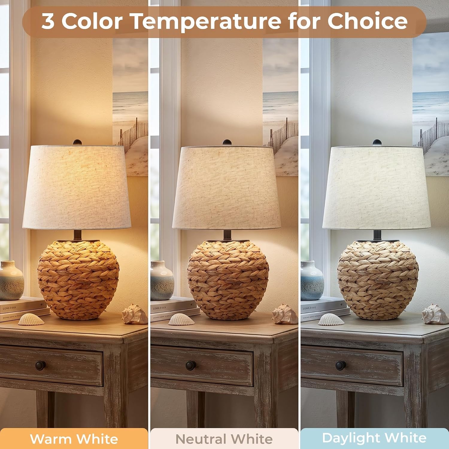 23-rattan-table-lamp-with-natural-woven-water-hyacinth-basket-base-linen-drum-shade-boho-farmhouse-bedside-lamp-for-living-room-bedroom-includes-3-color-temperature-led-bulb