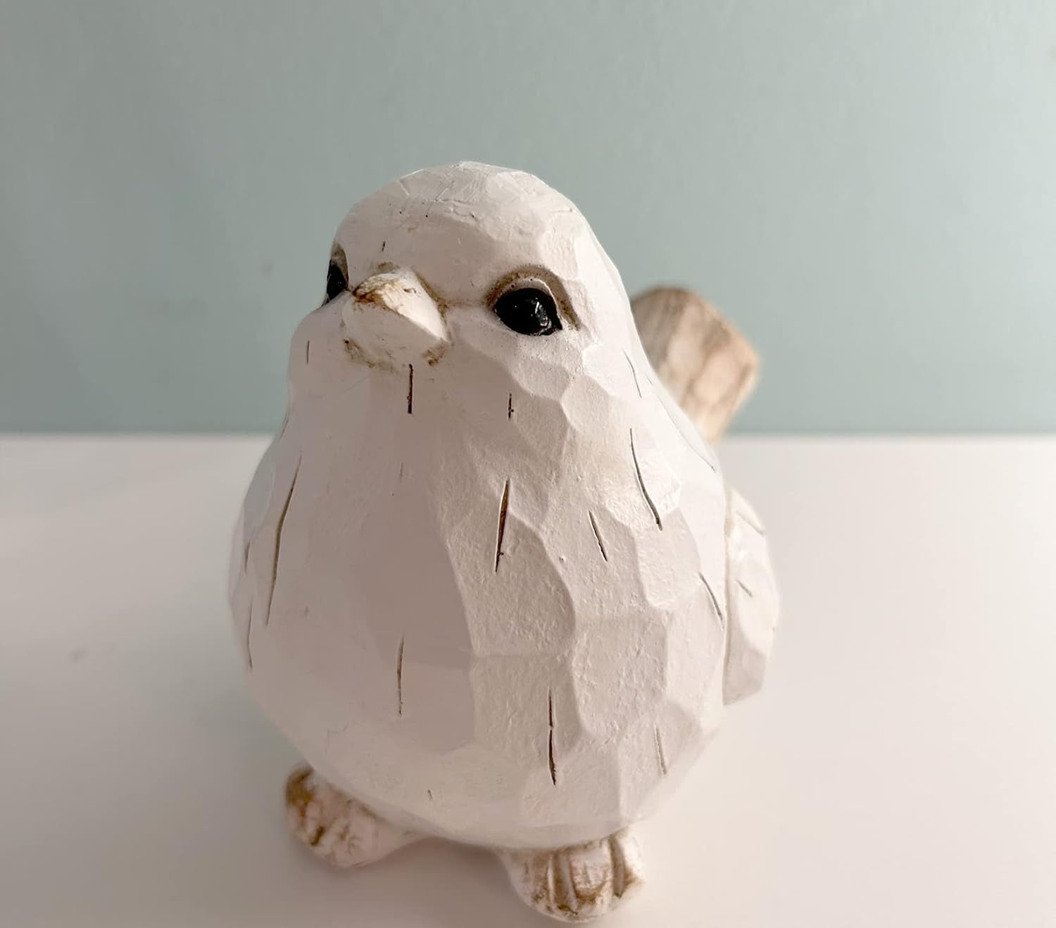 new-white-modern-farmhouse-bird-figurine-bird-statue-sculpture-carved-rustic-distressed-animal-bird-ornaments-home-decor-accents-collectible-bird-figurine-spring