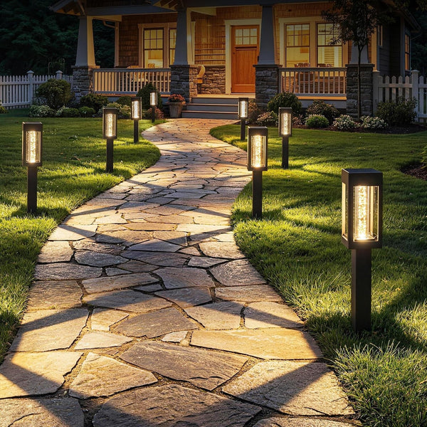 Pathway Lights Solar Power, Outdoor Waterproof Stake Lights 6 Pack5