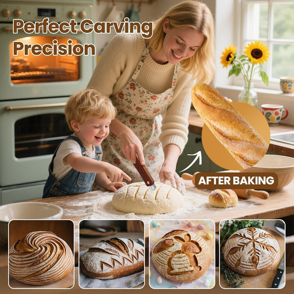 Wooden Bread Lame Scoring Tool for Sourdough with Screw Lock2