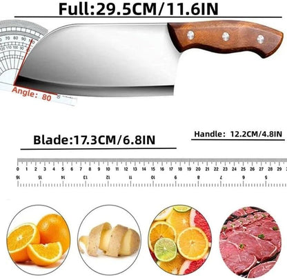Meat Cleaver, 6.8 Inch Stainless Steel Kitchen Knife Household Special Ultra-Sharp for Eating Meat Cutting for Roasting Sheep Vegetable Slicing Knives2