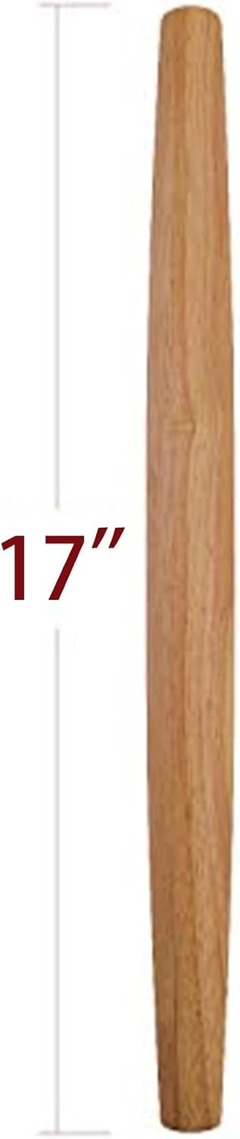 french-rolling-pin-17-inches-woodenroll-pin-for-fondant-pie-crust-cookie-pastry-dough-tapered-design-smooth-construction-essential-kitchen-utensil
