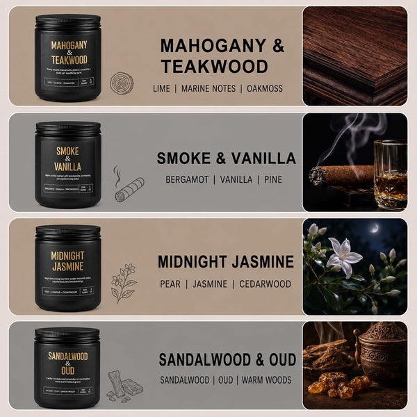 Candles Gifts for Men, 4-Pack Scented Candles, 36 Oz, Birthday Gift Set2