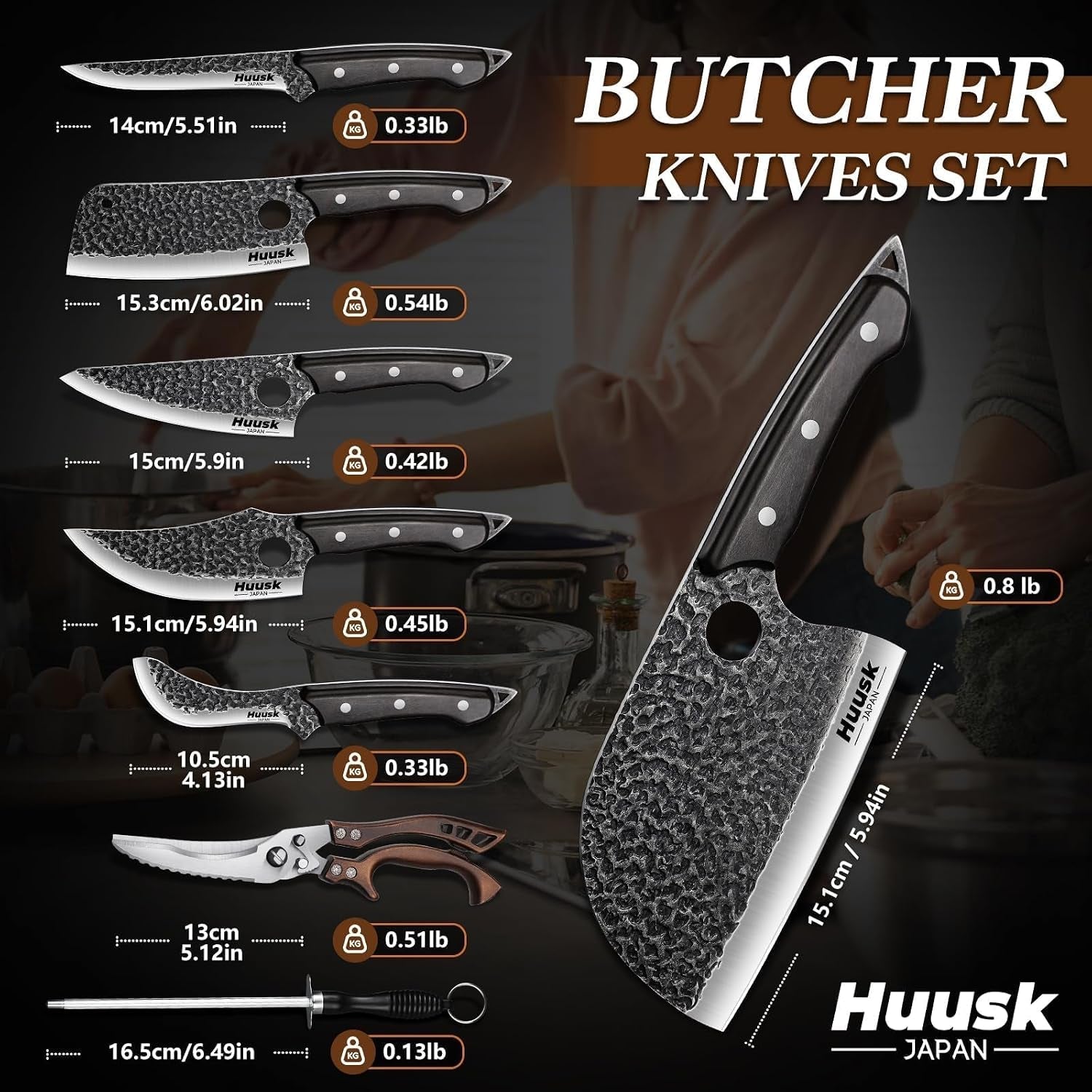 8pcs-butcher-knife-set-with-roll-bag-gifts-for-men-serbian-chef-knife-set-with-sharpening-rod-and-poultry-shears-hand-forged-full-tang-meat-cleaver-for-bbq-camping-kitchen
