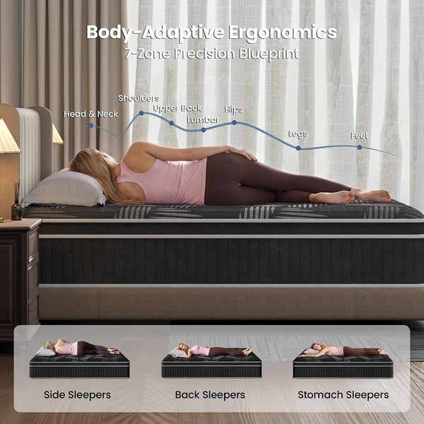 12" Full Mattress, Pocket Spring, Pressure Relief & Gel Memory Foam7