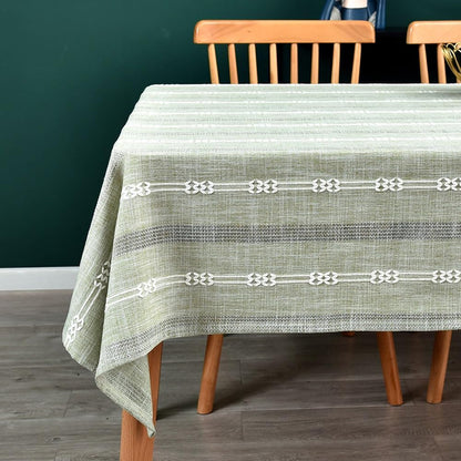 Heavy Duty Cotton Table Cloth for Rectangle Table Sage Green Tablecloth Rectangular Farmhouse Vintage Tablecloth Washable Rustic Table Cover (Sage Green, 52''X70'')1