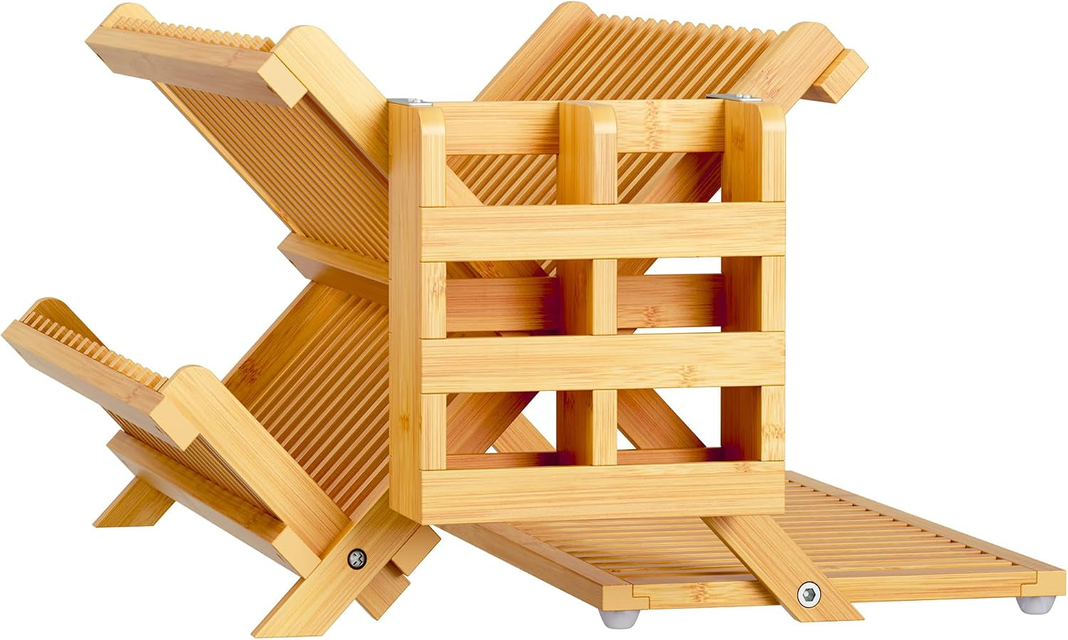 bamboo-dish-drying-rack-with-utensil-holder-3-tier-collapsible-dish-rack-wooden-dish-racks-for-kitchen-counter-large-folding-drying-holder-with-absorbent-dish-drying-mat