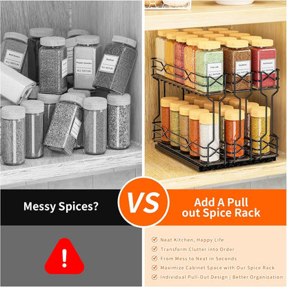 Pull Out Spice Rack Organizer for Cabinet,2.1 Wx10.5 Dx8 H,3 Pack8