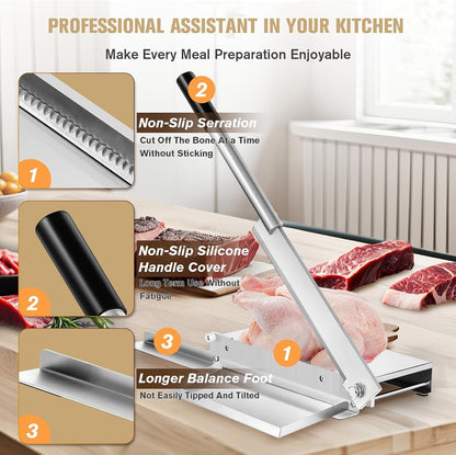 Manual Meat Bone Cutter Rib Slicer with 16 Inch Knife (KD0298)5