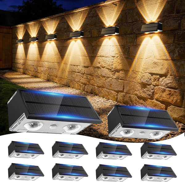 Solar Fence Lights Outdoor, 10 Pack Fence Solar Lights Waterproof1