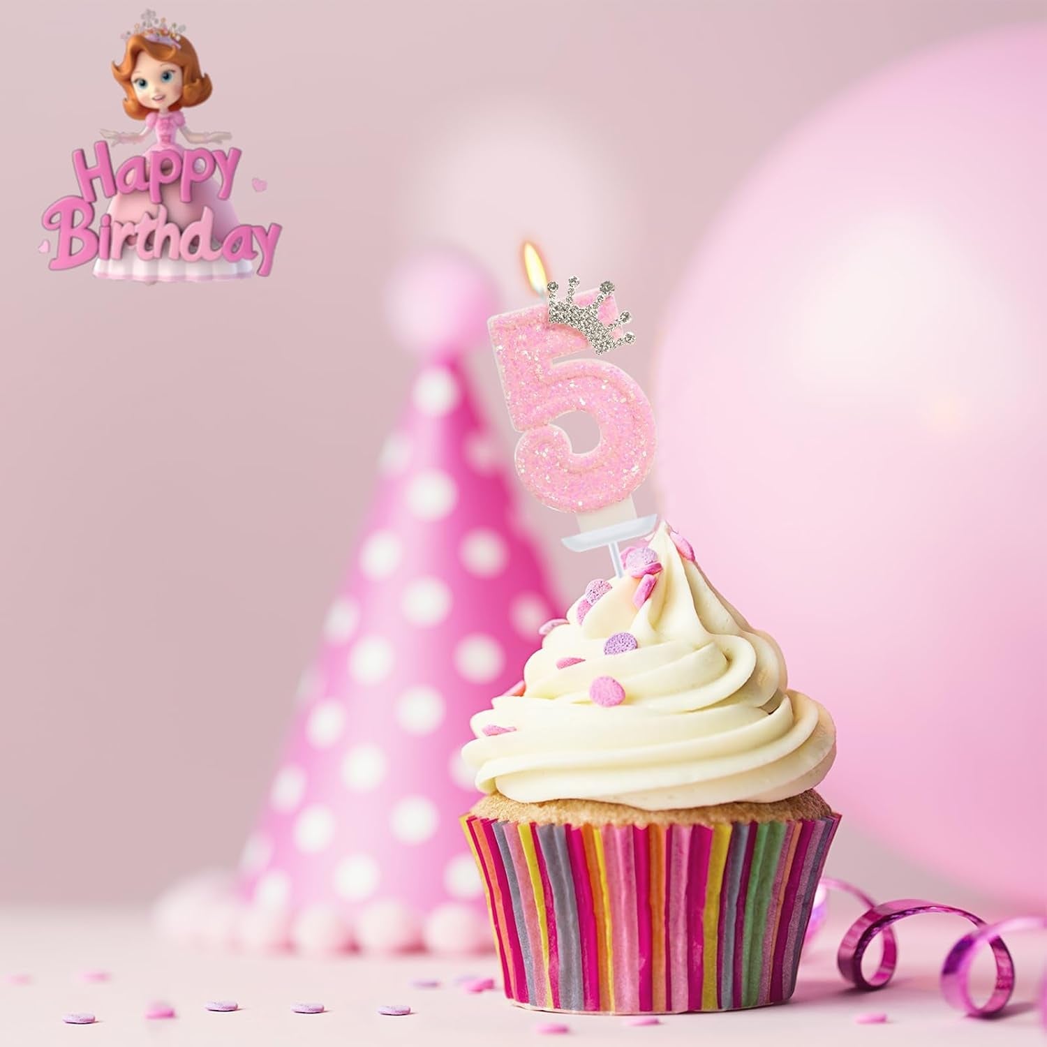 pink-crown-number-5-candle-princess-birthday-party-decorations