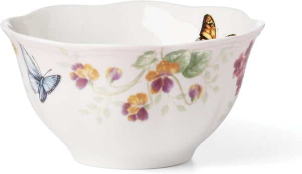Butterfly Meadow Pink Porcelain 12-Piece Dinnerware Set for 42