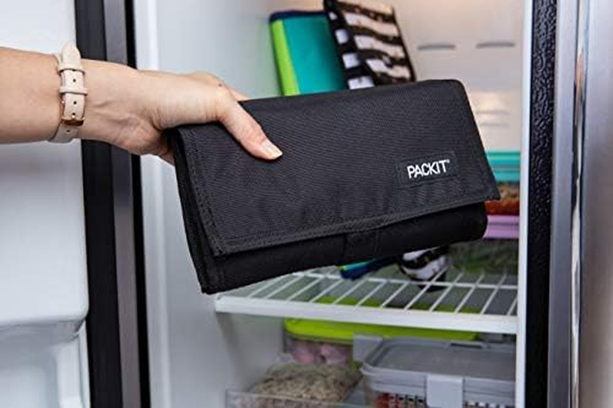 freezable-lunch-bag-black-built-with-ecofreeze-technology-foldable-reusable-zip-and-fold-closure-with-buckle-handle-perfect-for-school-and-office-lunches