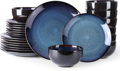 Ceramic Dinnerware Sets for 8,24Pcs Porcelain Plates and Bowls Set1