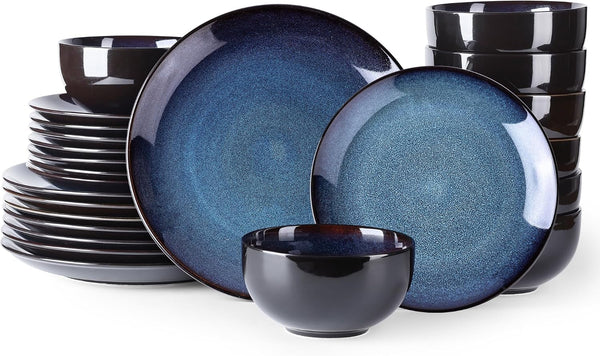 Ceramic Dinnerware Sets for 8,24Pcs Porcelain Plates and Bowls Set1