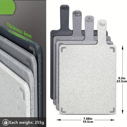 4 Pack Gray Cutting Board Set with Holder for Kitchen Prep | Dishwasher Safe Cutting Board3