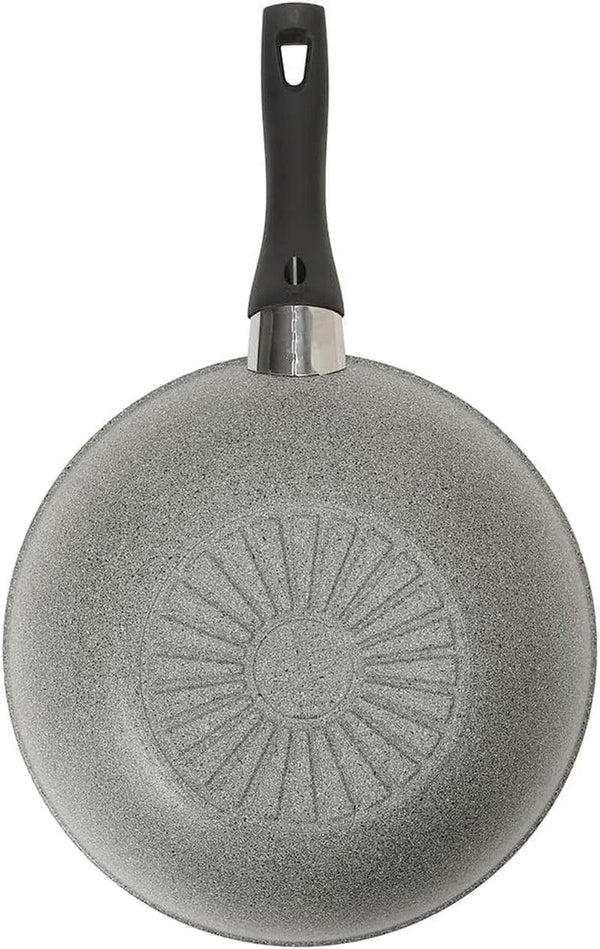75002-895 Ferrara Wok, 11.0 Inches (28 Cm), Induction Compatible, Granitium 5-Layer Coating, Made in Italy3