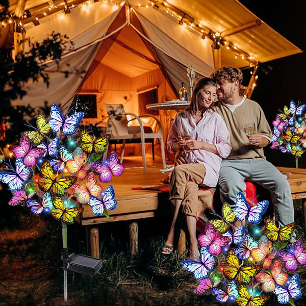 Solar Garden Lights Outdoor Waterproof Decorative Solar Lights Outdoor 2 Pack with 44 LED 34 Butterfly Flower Garden Decor Yard Patio Lawn, Gifts for Mother'S Day Mom Women9