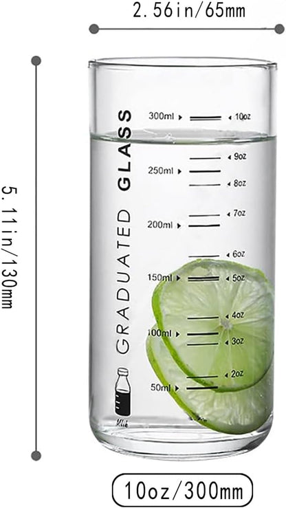 10 Oz Glass Measuring Cup for Milk, Juice, Coffee, Ice Cream - Ideal for Elderly, Beginners & Weight Loss3