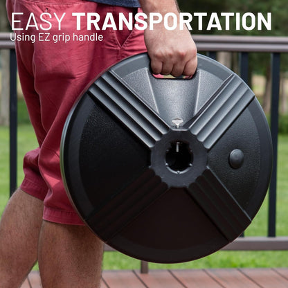 Durable 50 Pound Fillable Umbrella Base Designed to Be Used with a Patio Table3