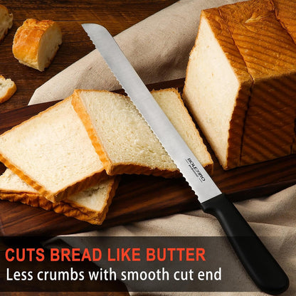 Serrated Bread Knife for Homemade Bread, 12 Inch Stainless Steel6