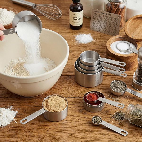 Measuring Cups Set, 18/8 Stainless Steel 8-Piece Metal Measuring Cups, Professional Measuring Cups for Home Kitchen Baking and Cooking.6