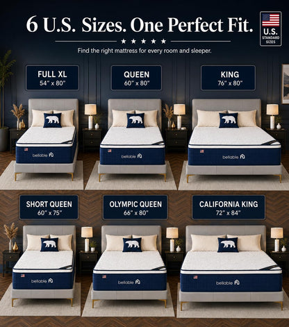 12 Inch Full XL Mattress, Fiberglass-Free Full Mattress with Cooling Gel Memory Foam & Pocket Springs, Medium Firm for Pressure Relief, Excellent Edge Support, Motion Isolation, Back Neck Pain Relief9