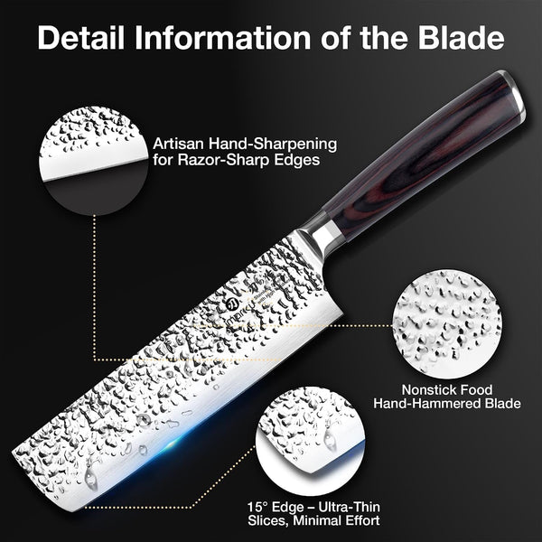 Nakiri Knife 7 Inch,Razor Sharp Japanese Kitchen Knife Chef Knife4