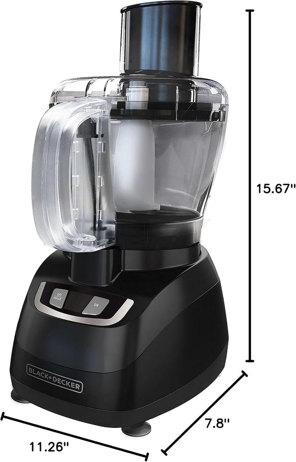 BLACK+DECKER 8-Cup Food Processor, Black, FP1600B10