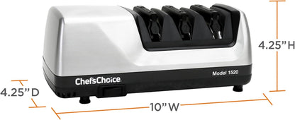 Chef'Schoice Professional Electric Knife Sharpeners Angleselect for 15- and 20-Degree Straight-Edge and Serrated Knives with Diamond Abrasives & Precision Angle Control, 2-Stage, Metallic7