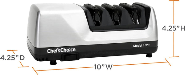 Chef'Schoice Professional Electric Knife Sharpeners Angleselect for 15- and 20-Degree Straight-Edge and Serrated Knives with Diamond Abrasives & Precision Angle Control, 2-Stage, Metallic7