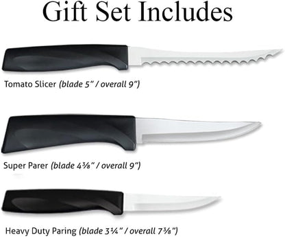 Cutlery Anthem Series 3-Piece Slice & Pare Knife Set, Black Handles2
