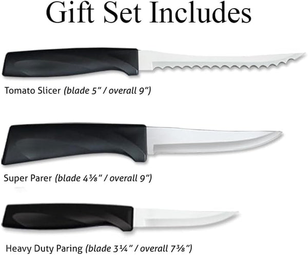 Cutlery Anthem Series 3-Piece Slice & Pare Knife Set, Black Handles2