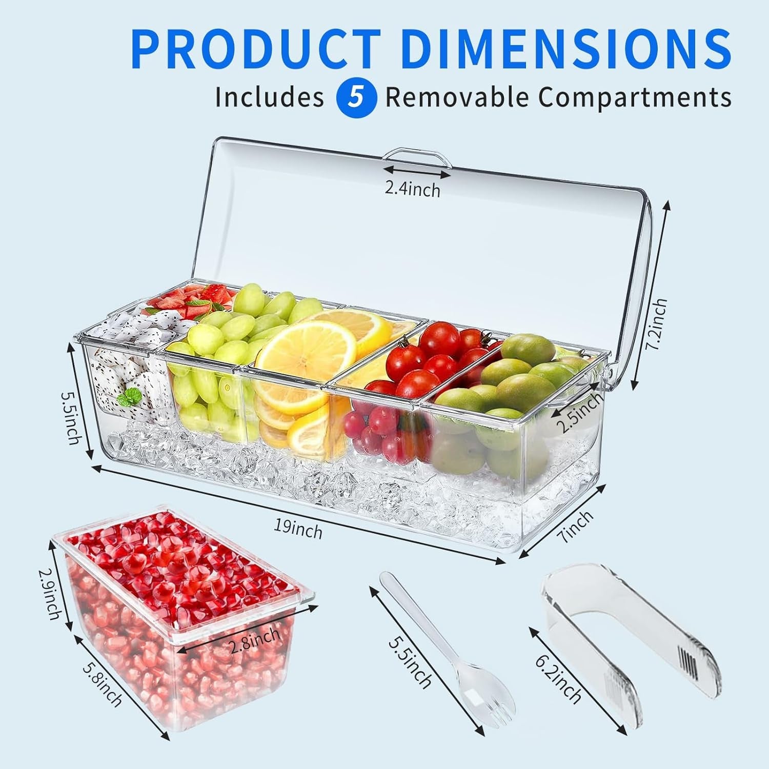 ice-chilled-condiment-caddy-condiment-containers-with-lids-serving-tray-mimosa-bar-supplies-5-removable-compartments-2-5-cup-fruit-tray-hosting-essentials-catering-supplies