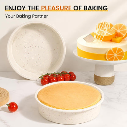 6 Inch round Cake Pan Set, 3 Pack Silicone Mold with Metal Frame | Great for Multiple Cake Creations, Cheesecake, Desserts and Everyday Baking with Easy Cleanup7
