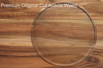 10" Acacia Wood Lazy Susan Organizer Kitchen Turntable for Cabinet Pantry Table Organization4