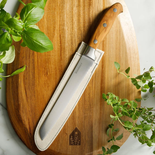Bloomhouse Bread Knife - Two Time Oprah'S Favorite Things Winner - 8-Inch German Stainless Steel Serrated Knive with Forged Italian Olive Wood Handle, Full Tang Knife for Artisan Bread & Baking2