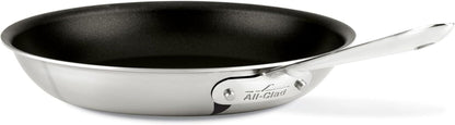 All-Clad D5 Pro Nonstick Stainless Steel 10" Frying Pan, Made in the USA | the Upgrade for Supremely Even Heat, Professional, Brushed Stainless Steel, Induction Compatible, Oven Safe up to 600F1