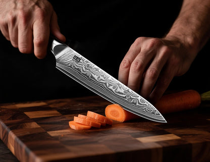 Damascus Chef Knife,Utility Knife 6 in Japanese Steel Kitchen Knife7