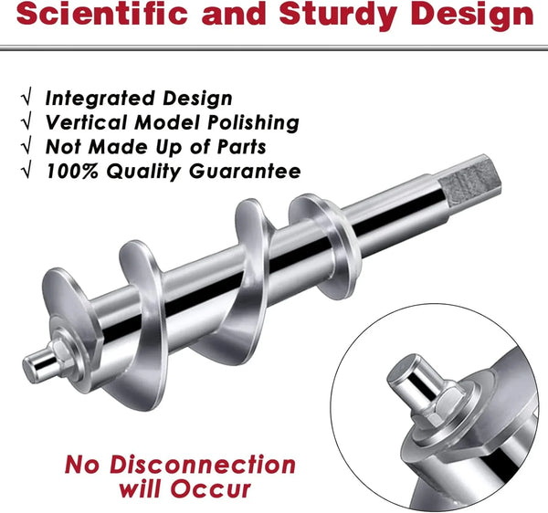 Metal Food Meat Grinder Attachment for Kitchenaid Stand Mixer | Aluminium Grinder Body, Stainless Plates and Blades, Sausage Stuffer Kit, Brush, Hand Wash Only, Machine/Mixer Not Included5