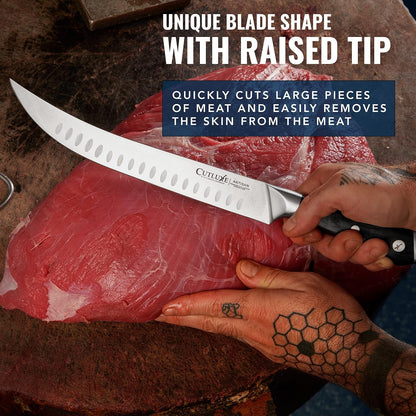 Butcher Knife, 10" Cimeter Breaking Knife for BBQ & Brisket5