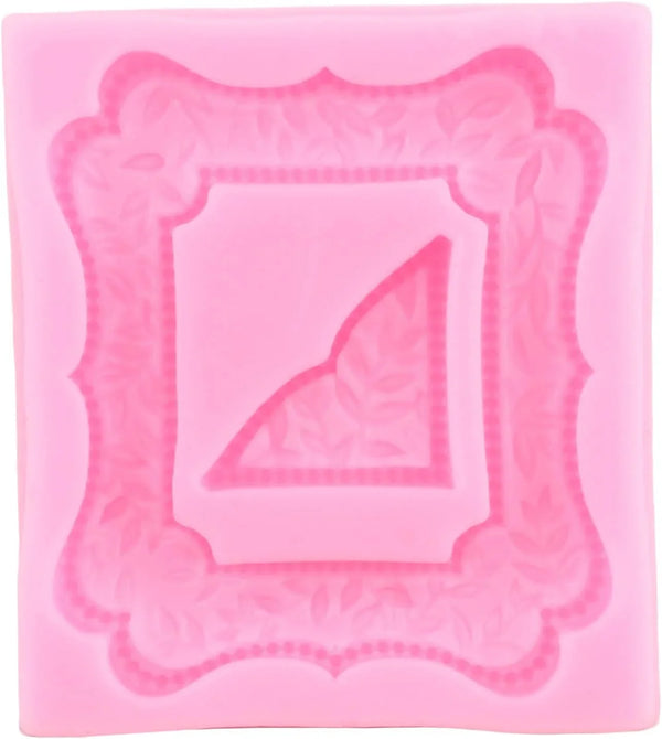 Photo Frame Fondant Molds Picture Frames Silicone Mold Vintage Frame Molds for Cake Decorating Cupcake Topper Chocolate Candy Polymer Clay Set of 4 | Vintage Frame Molds Baroque Frame Candy Mold Wedding Birthday Cake Decorating Cupcake Topper Chocolate Polymer Clay6