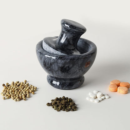 Marble Mortar and Pestle Set for Grinding Herbs Spice Pills Seeds Guacamole Garlic and Ginger Stone Grinder Seasoning Crusher Elegant and Cute Kitchen Tools4