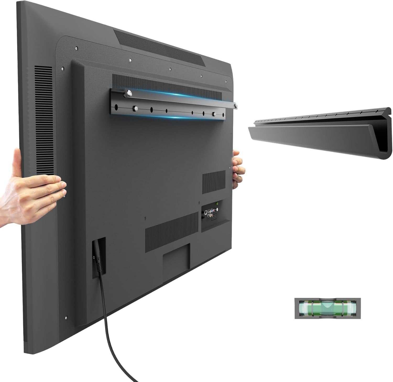 no-drill-drywall-tv-mount-no-stud-tv-wall-mount-for-most-brand-22-55-inch-tvs-up-to-100-lbs-easy-install-no-stud-studless-tvs-wall-mount-include-all-hardware-level-bubble-meter