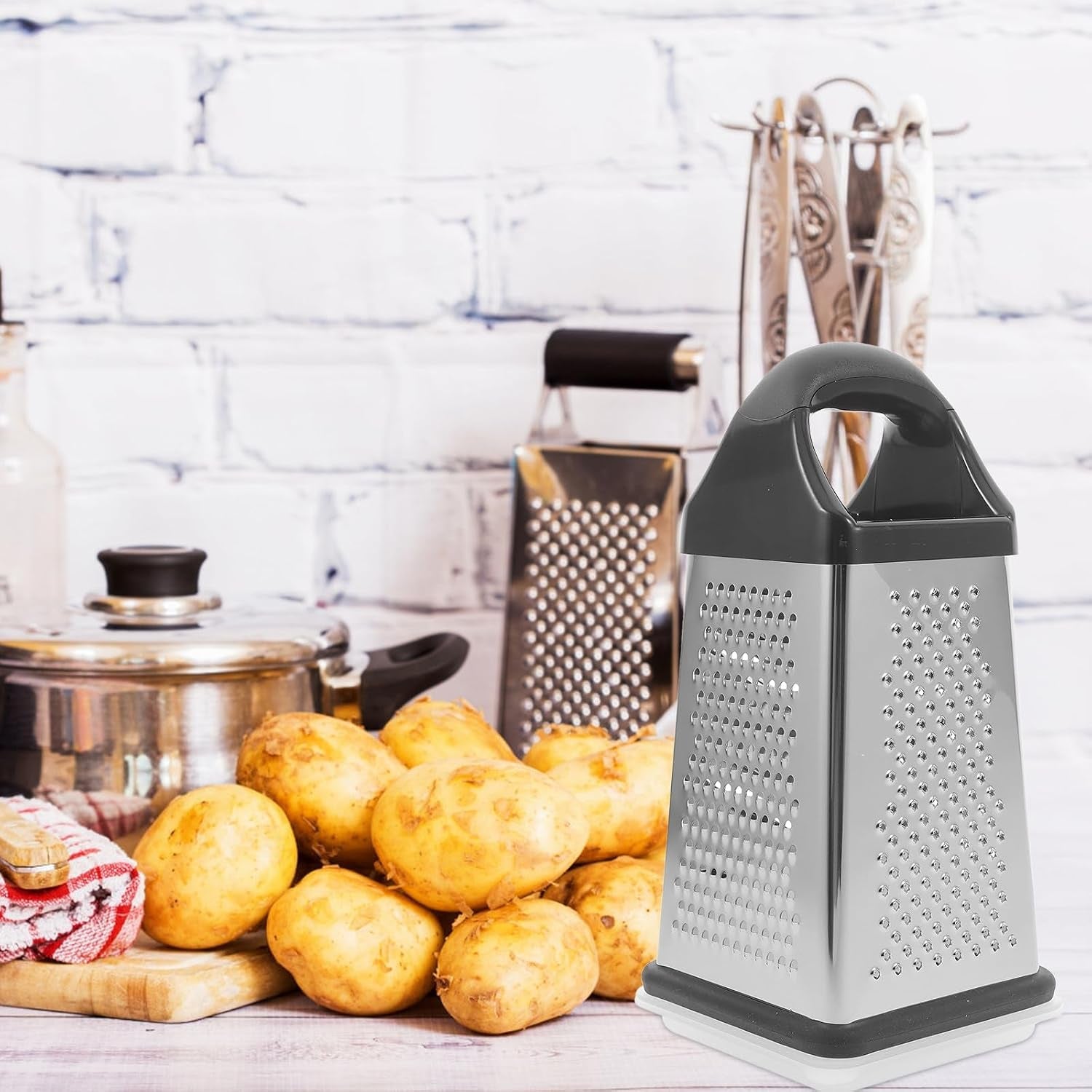 multi-function-4-sided-stainless-steel-vegetable-grater-and-slicer-for-kitchen-use-handheld-food-cutter-with-cheese-shredder-and-potato-peeler-1pcs-set