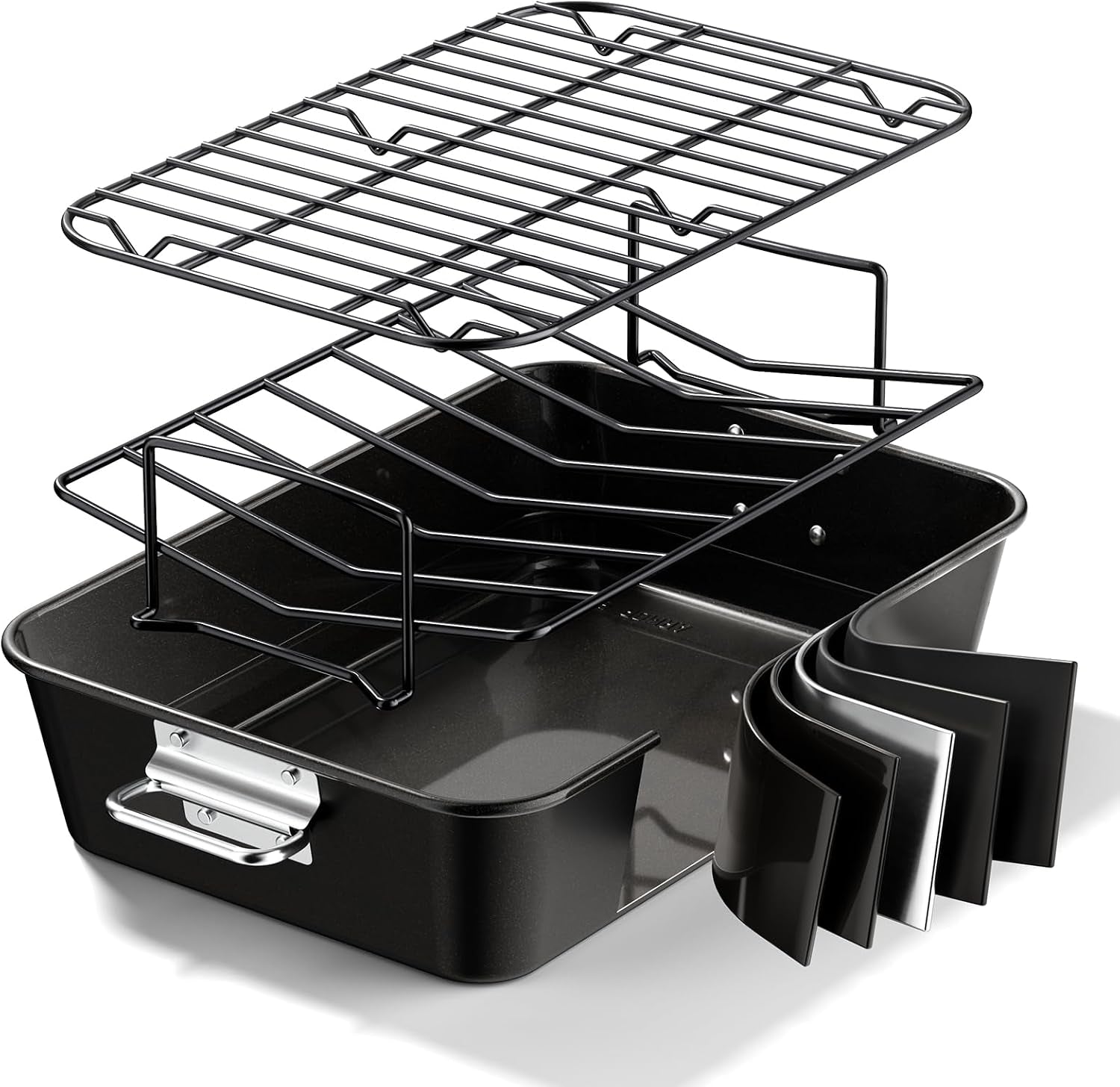 nonstick-turkey-roasting-pan-with-2-racks-up-to-12-lb-turkey-heavy-duty-carbon-steel-16-11-pfas-pfoa-free-dishwasher-safe-built-to-last-for-turkey-roasts-baking