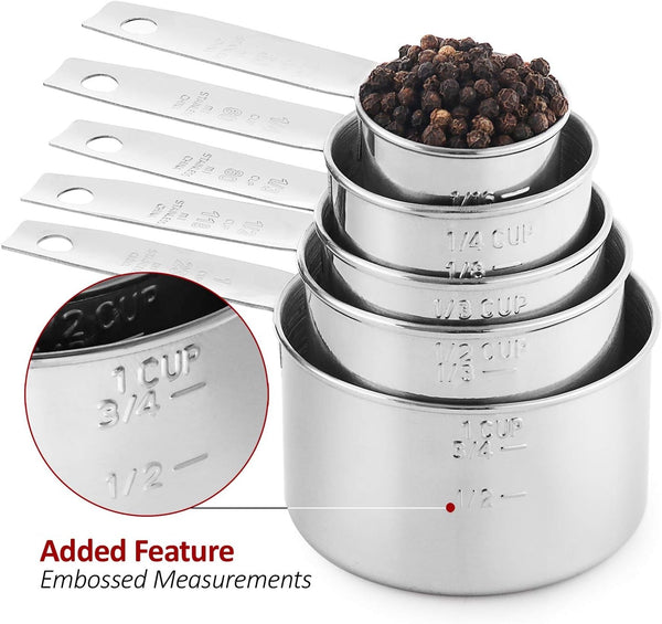 Stainless Steel Measuring Cups Set, 5-Piece, 1-Pack4