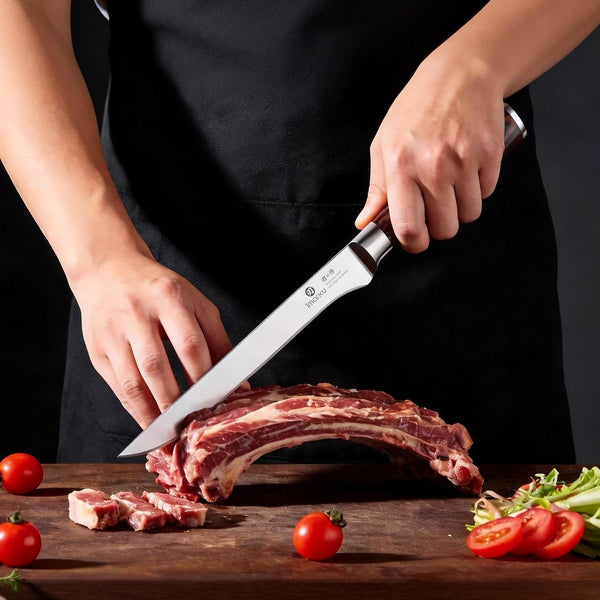 3 Piece Knife Set, Japanese High Carbon Stainless Steel Chef Knife | Professional Kitchen Knife Set with Ergonomic Pakkawood Handle, 15° Razor Sharp Edge for Kitchen & Home Cooking7